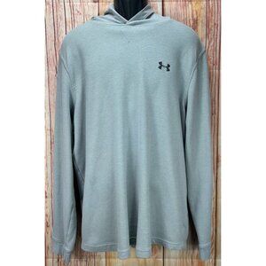 Under Armour Light Gray Hooded Waffle Knit Pullover
